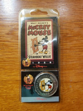 Disney Decades Coin and Card #1 "1928 Steamboat Willie", Mickey Mouse NIB