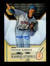 2017 BOWMAN'S BEST REFRACTOR TRISTON McKENZIE AUTO AUTOGRAPH 56/75 INDIANS