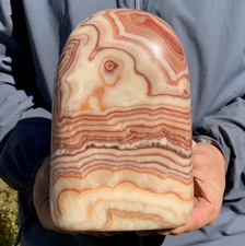 4450g Large Natural Rhodochrosite Freeform Crystal Mineral Healing China