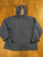 Gap Boys Rain Jacket Hooded Full Zip Lightweight Lined Youth Windbreaker Size M