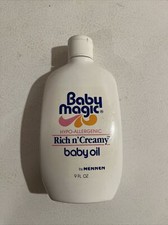 Vintage 1980s Full Unopened Bottle Baby Magic Rich Creamy Oil Body Lotion Mennen