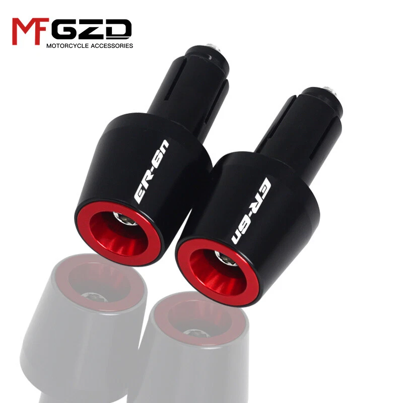 Para KAWASAKI ER6N ER6N Manillar Manillar Empuñaduras Tapa Extremo Manija Tapones Tapa Foto 2 de 4