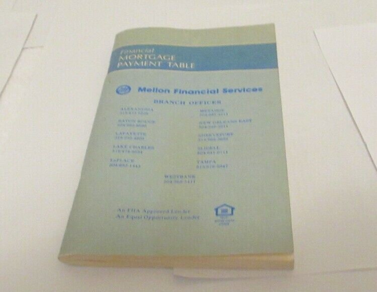 1983 Vintage Mellon Financial Services Mortgage Interest rate Payment