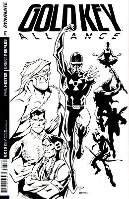 GOLD KEY ALLIANCE #1 BLACK & WHITE 1:10 INCENTIVE VARIANT COVER