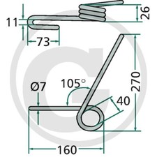 Striegelzinken Saatstriegelzinken für Lemken Isaria Hassia 3142457M1 S15092