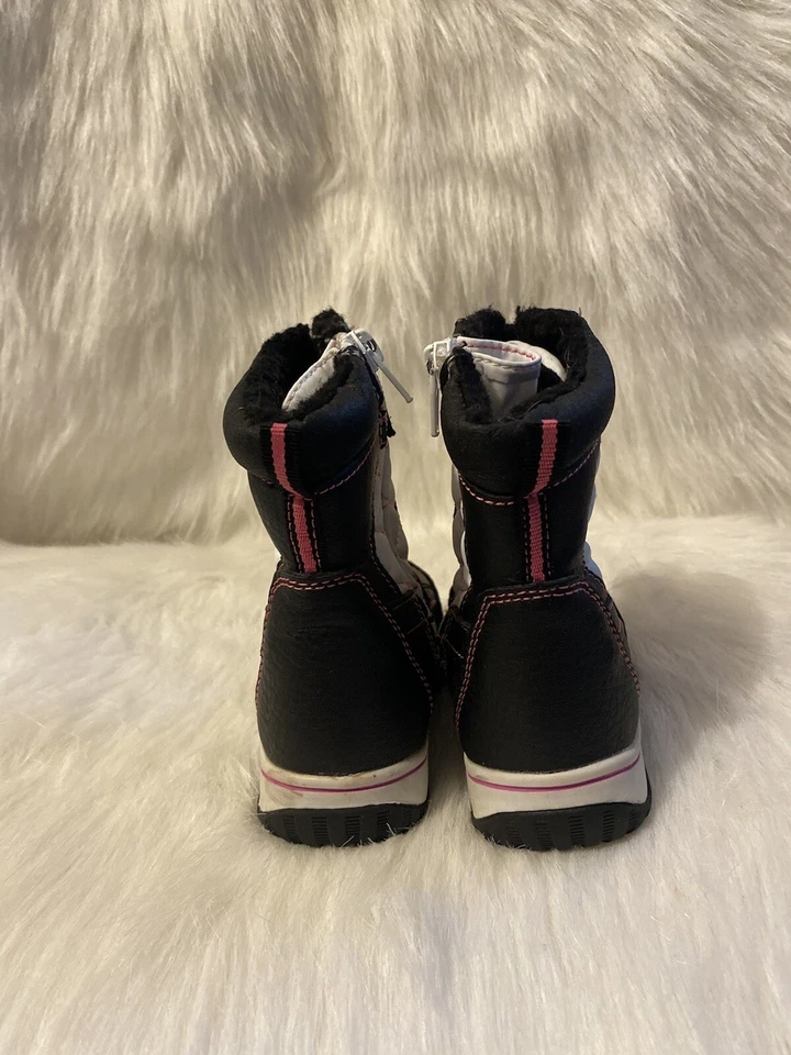 Totes Botas de Nieve Niñas Talla 7 Niño Pequeño Blanco y Negro Zapatos Foto 4 de 4