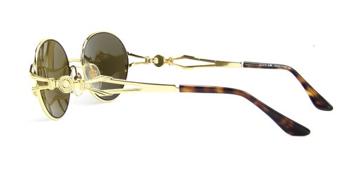 Club LA 8507 Metal Oval Fancy Ornate Large Gold Silver Sunglasses 90s Italy NOS - Picture 4 of 9