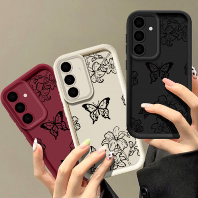 Handyhülle Für Samsung S24 S25 S26 Ultra S23 S22 A56 A35 Schmetterling TPU Cover