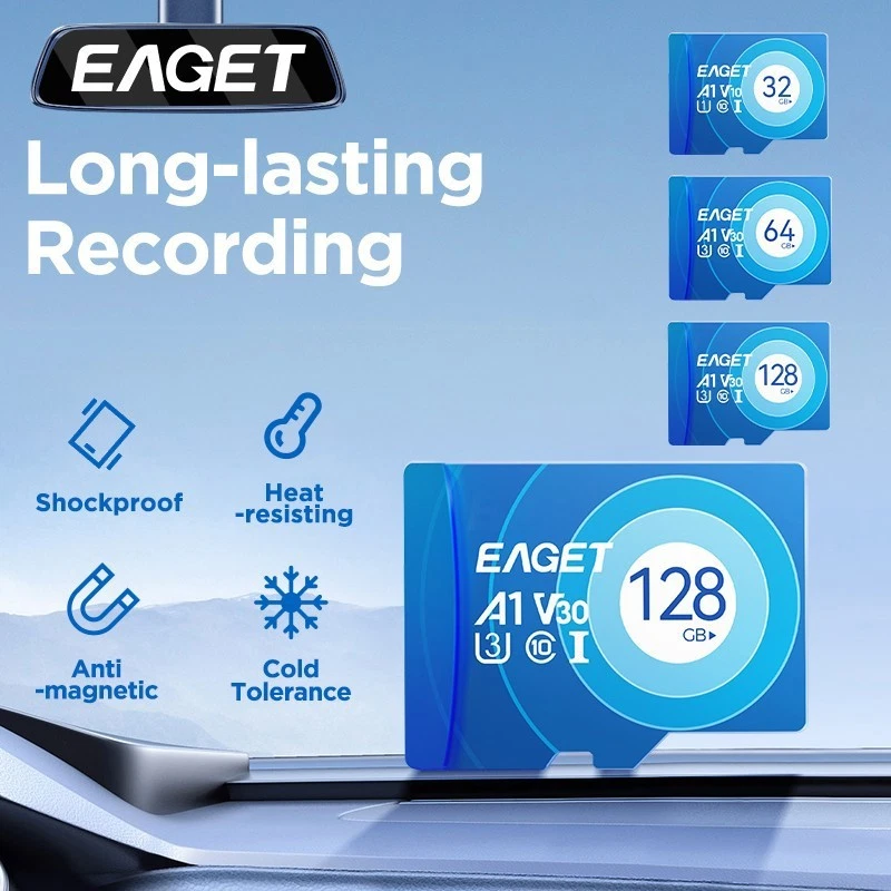 EAGET TF Card 32G 64G 12G 256G Memory Card U3 V30 A1 USH-I C10 Camera MinSD Card - Image 2 of 4