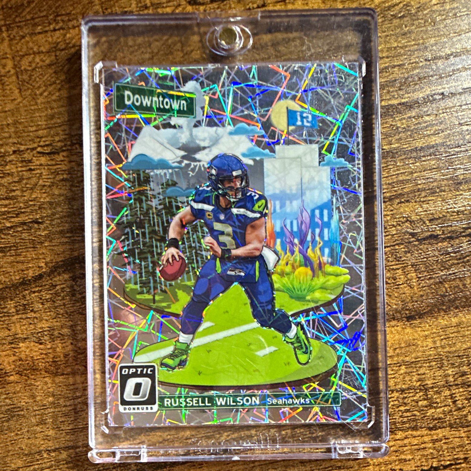 Panini 2018 Donruss Optic Downtown Prizm Russell Wilson Seahawks DT-6