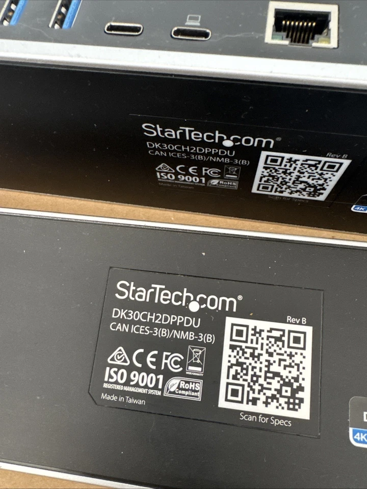 Startech 4K USB-C Dock Triple UHD 4K Monitor Docking Station DK30CH2DPPDU No PSU - Image 2 of 4