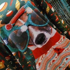 Funny Dog Christmas Ugly Sweater Men 3D Printed Sweatshirt Pullover Top Santa M