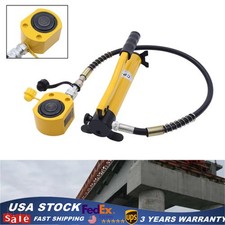 20 Ton Hydraulic Cylinder Jack Porta Power Ram Lifting Hydraulic Hand Pump Usa