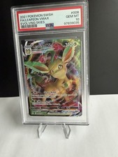 Pokémon TCG Leafeon VMAX Holo carta ultra rara Cieli in evoluzione 008/203 PSA 10