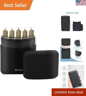 New Black King Size Pre-roll Cone Holder Case with Sturdy Material and Portab...