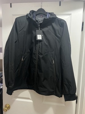 Bugatchi Men's Three In One Jacket with Hood Size L Color Black