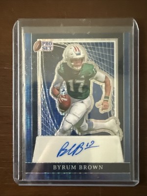 2024 Leaf Pro Set Metal Autographs Byrum Brown #PA-BB1 Blue Pulsar /8 (AU, RC)