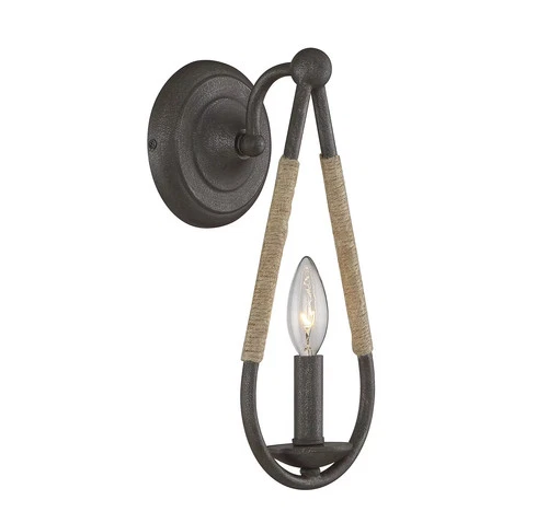 Trade Winds Lighting 1-Light Wall Sconce In Rusty Nail - TW110007-RN - Picture 1 of 3