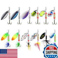 Truscend Well-Made Rooster Tail Fishing Lures Flash Copper Body And Blade