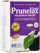 Prunelax Ciruelax Maximum Relief Laxative Tablets with Natural Senna - 60 Count