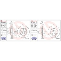 2X Brembo Bremsscheiben 293Mm InnenbelÜFtet Vorne | 09.D768.11