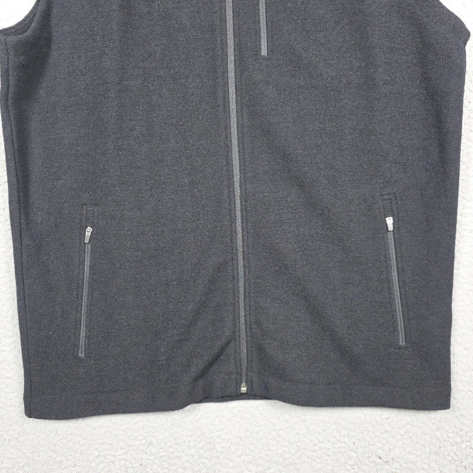 Ibex Men Sweater Vest Size L Black Scout Jura Regular Fit Merino Wool Full Zip - Image 4 of 4