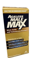 AGELESS MALE MAX TESTOSTERONE BOOSTER 60 Caplets New In Box 2027 