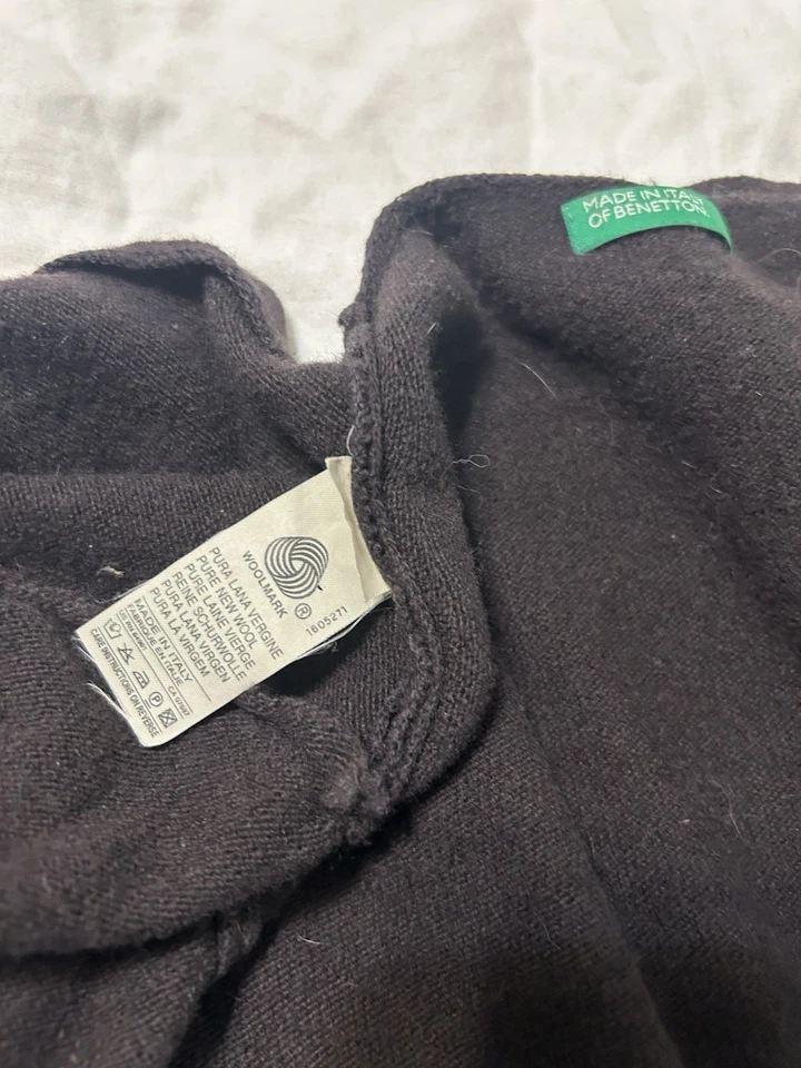 Suéter Benetton Hecho en Italia 100% Lana Envolvente Para Mujer Talla L - Envío Gratis Foto 4 de 4