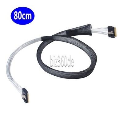 24G Internal PCIe SlimSAS SFF-8654 Host to SFF-8654 8i 74Pin SlimSAS kabel 80cm