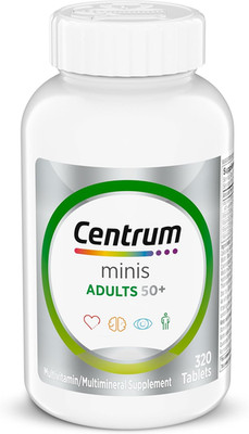 Minis Silver Multivitamin for Adults 50 Plus, Multimineral Supplement, Vitamin D