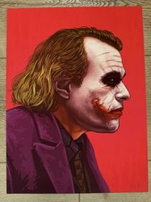 JOKER THE DARK KNIGHT HEATH LEDGER PORTRAIT PRINT MIKE MITCHELL  1050 MONDO