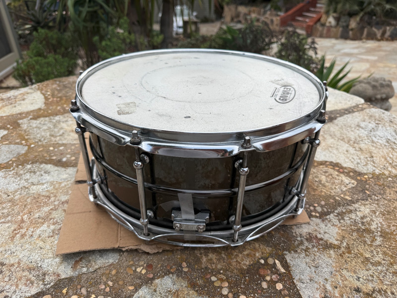 Pork Pie Percussion Little Squealer Big Black Brass Snare Drum - 6.5 x 14 inch