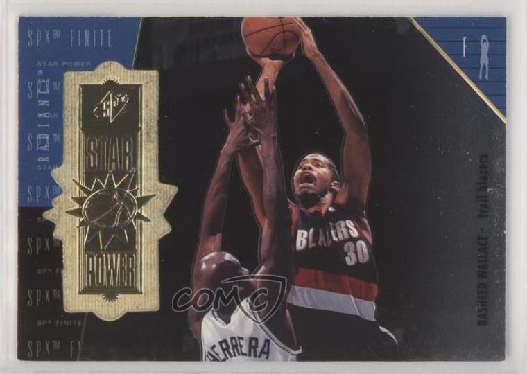 1998-99 SPx Finite Star Power Radiance 1818/2700 Rasheed Wallace #121 0a3