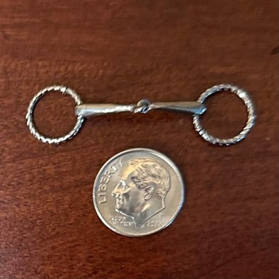 RDLC Small 1:6 Scale ENGLISH SNAFFLE BIT w/ FANCY RINGS (fits Marx Thunderbolt)