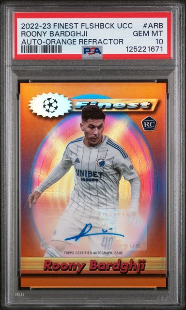 2022-23 ORANGE REFRACTOR #ARB ROONY BARDGHJI 6/10 PSA 10