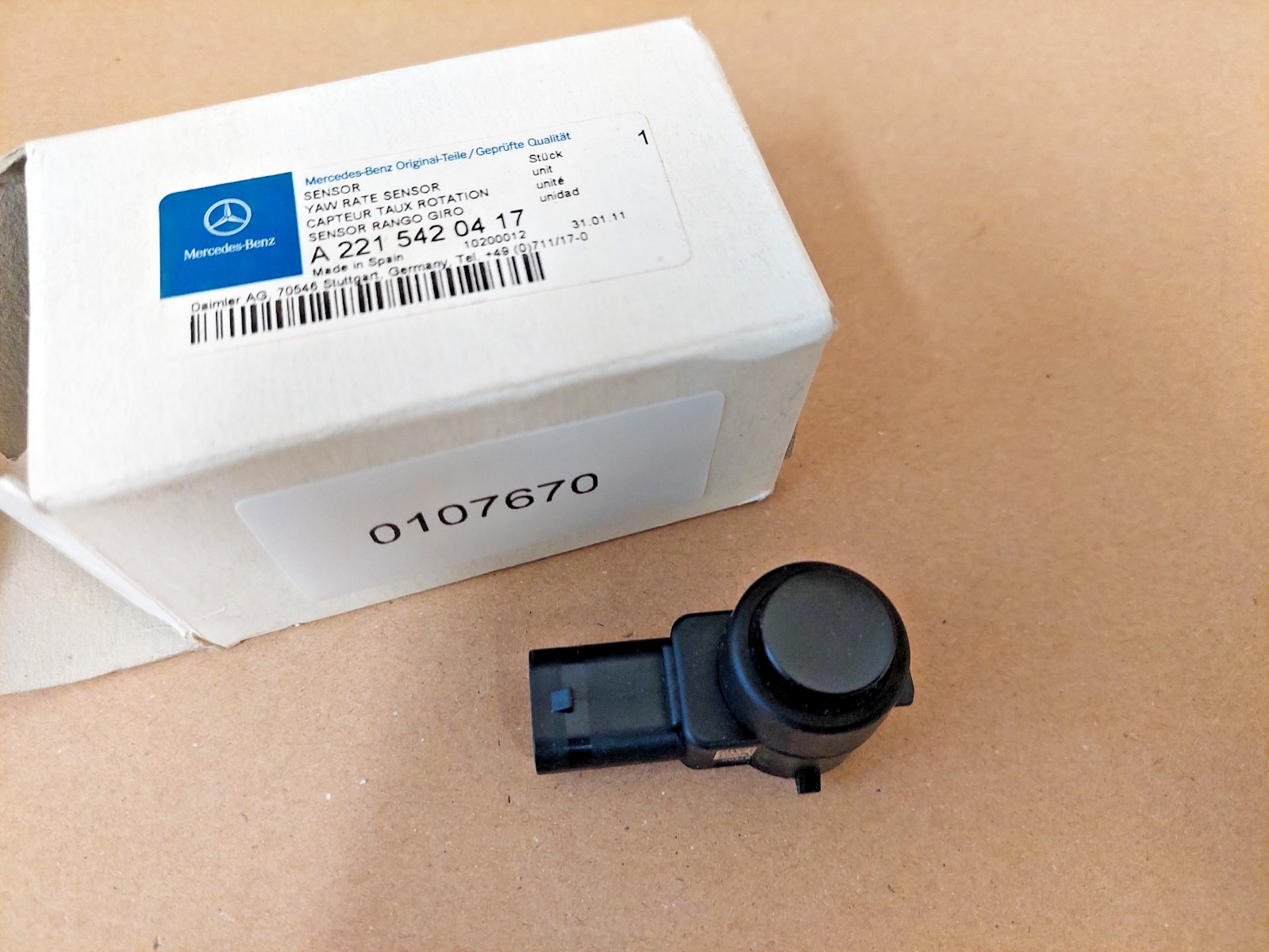 Sensor de aparcamiento PDC delantero Mercedes W169 W166 W204 W212 A2215420417 genuino NUEVO
