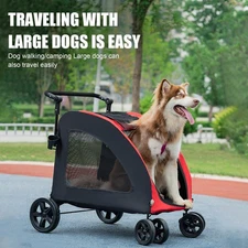 Dog Stroller for Medium Dogs -Dual Entry Pet Stroller All Terrain Wagon Cart