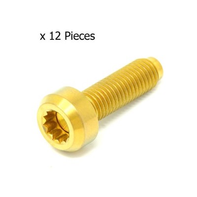 Titan Bbs Rs Rx Geteilte Felge Schrauben M7 24mm Geschmiedeter CNC Kopf, 12 Gold