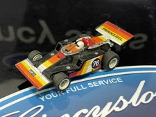Aurora AFX G-Plus Black Orange Gilmore Indy HO Slot Car