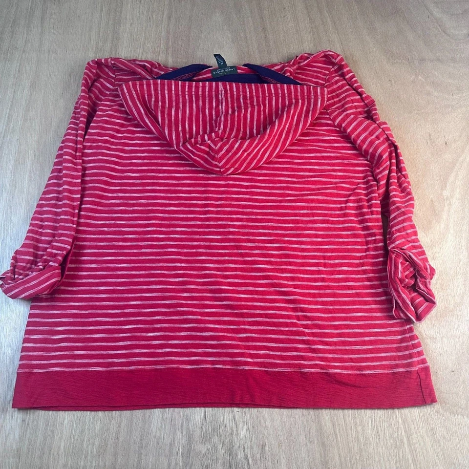Lauren Jeans Co Ralph Lauren Sudadera con Capucha 3X Rayas Rojas Con Cordones Náutica LRL Foto 3 de 4