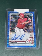 2020 Bowman Draft Chrome Austin Hendrick BLUE WAVE /150 AUTOGRAPH