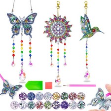 Diamond Art Kits Kids 6-12: DIY Wind Chime Suncatcher Craft Gift Ages