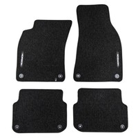Velours FußMatten FüR Audi A6 C6 2004-2011 Autoteppich Automatten Schwarz 4 Tlg
