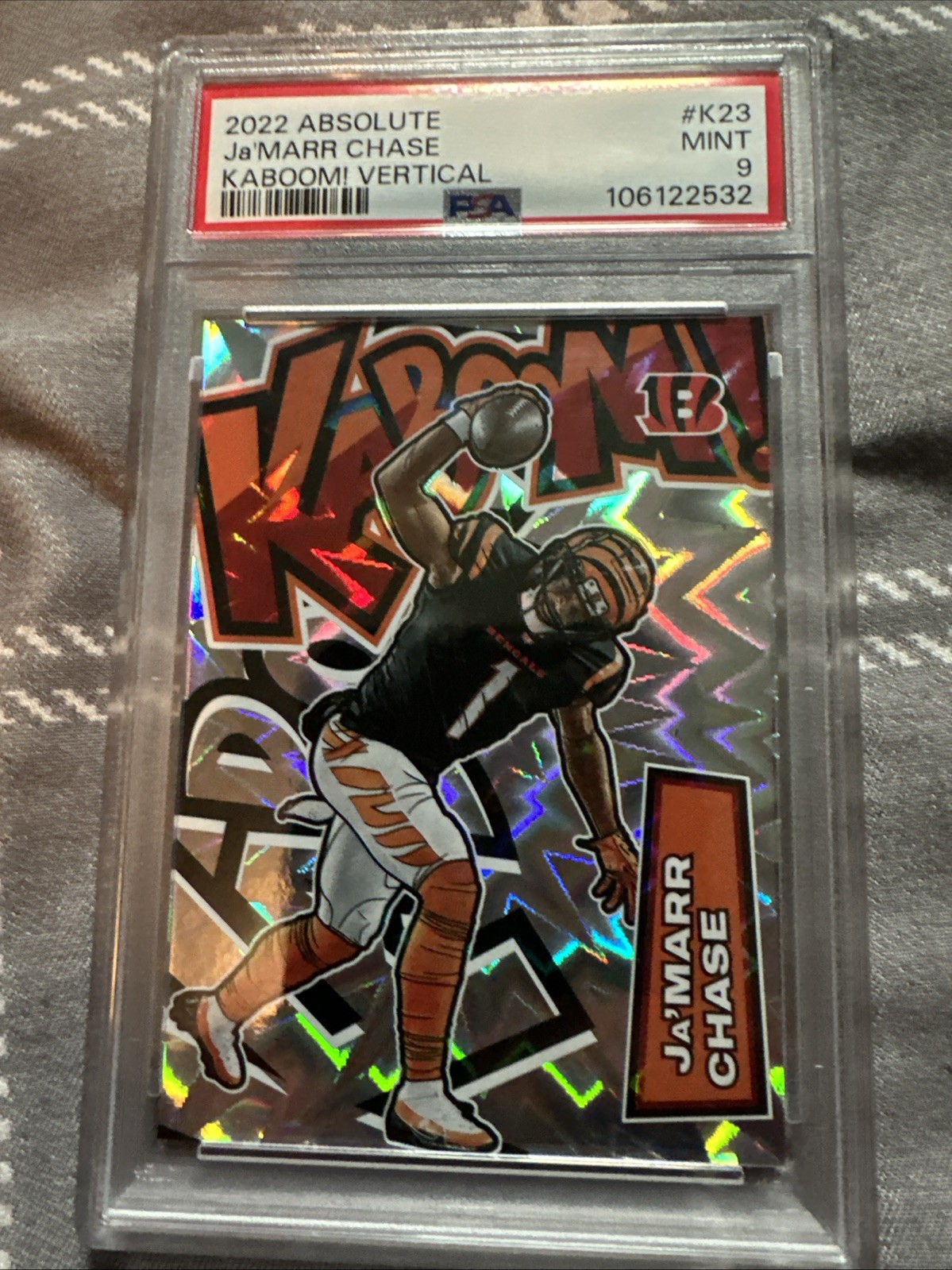2022 Panini Absolute - Kaboom! Vertical Ja'Marr Chase #K23