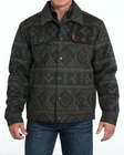 Cinch Mens M Lined Trucker Jacket Snap Button Forest Green Black MWJ1921003 $140
