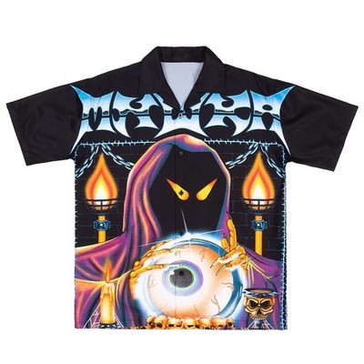 Mishka MNWKA NY Button Up Graphic Shirt Josh Freydkis Crystal Ball Thrash Art XL