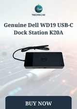 Genuine Dell WD19 USB-C Dock Station K20A HDMI w/130W Adapter Y13HM