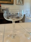Set of 4 Vintage Etched Glass Floral Pattern Champage Glasses-Glastonbury Lotus? — photo 4