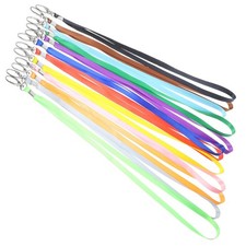 12Pcs Reusable Badge Lanyards with Metal Hook Lightweight Neck Straps