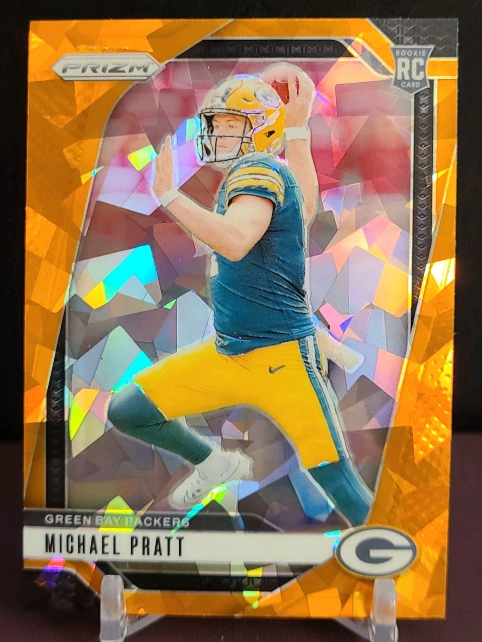 2024 Panini Prizm Michael Pratt Orange Ice Prizm #379 RC